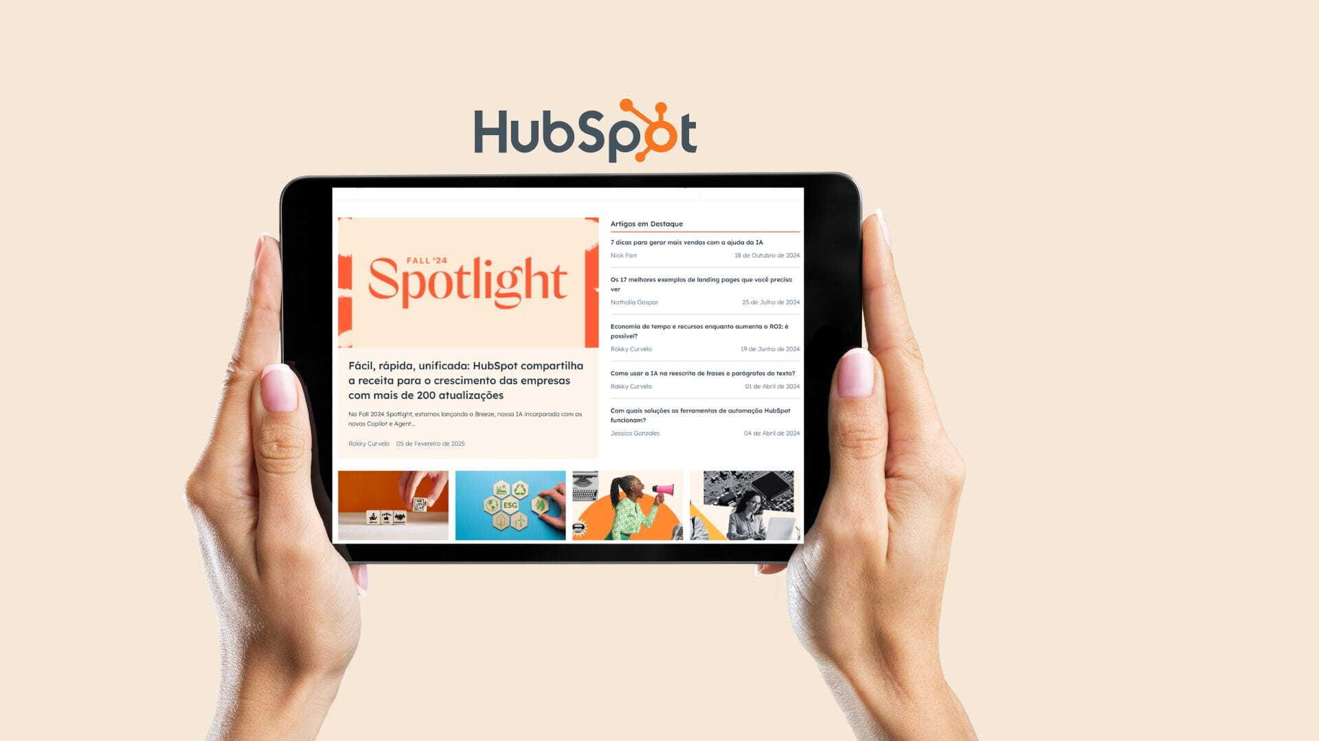 Tela do blog da HubSpot mostrando estratégias de marketing de conteúdo