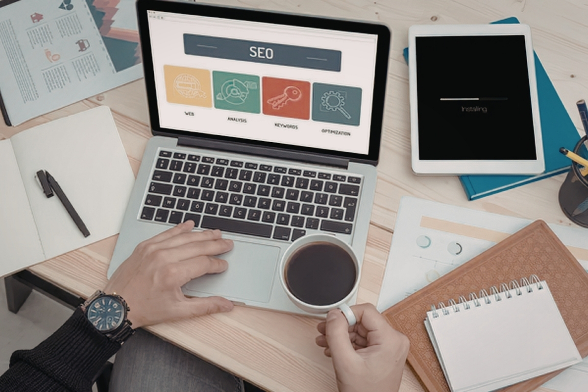 Painel exibindo estrutura de otimização SEO aplicada a um artigo de blog