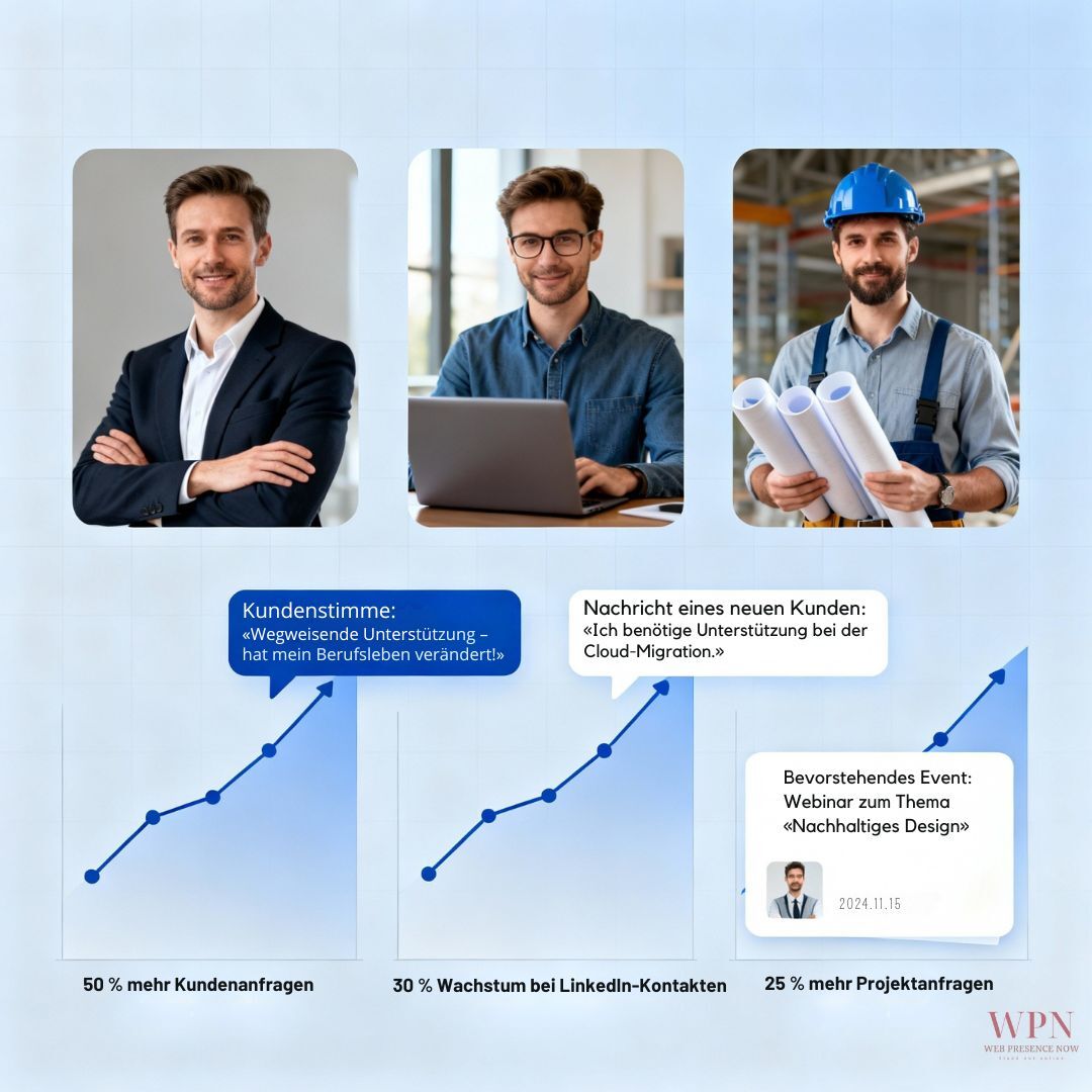 Professionals gain visibility and engagement through strategic social media content.